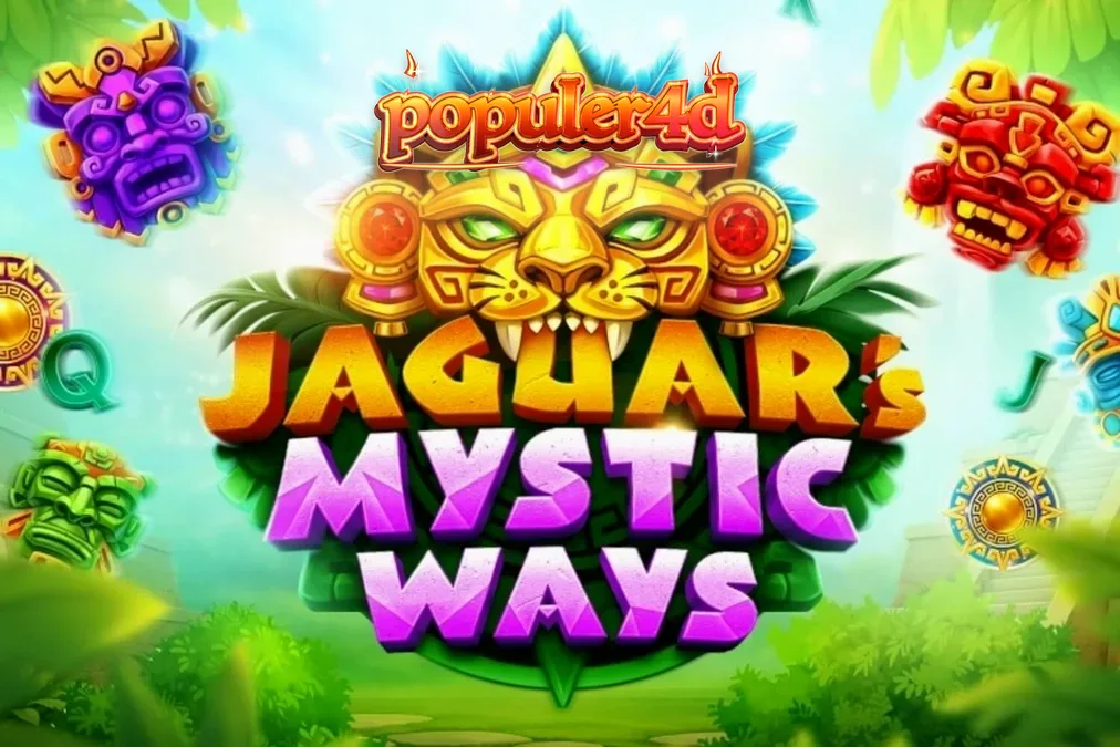 Pemandangan hutan kuno dan kuil emas dalam slot Jaguar’s Mystic Ways