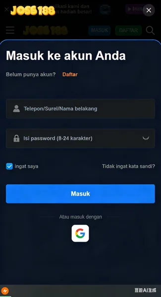 JOSS188 Bonus Member Baru 100%